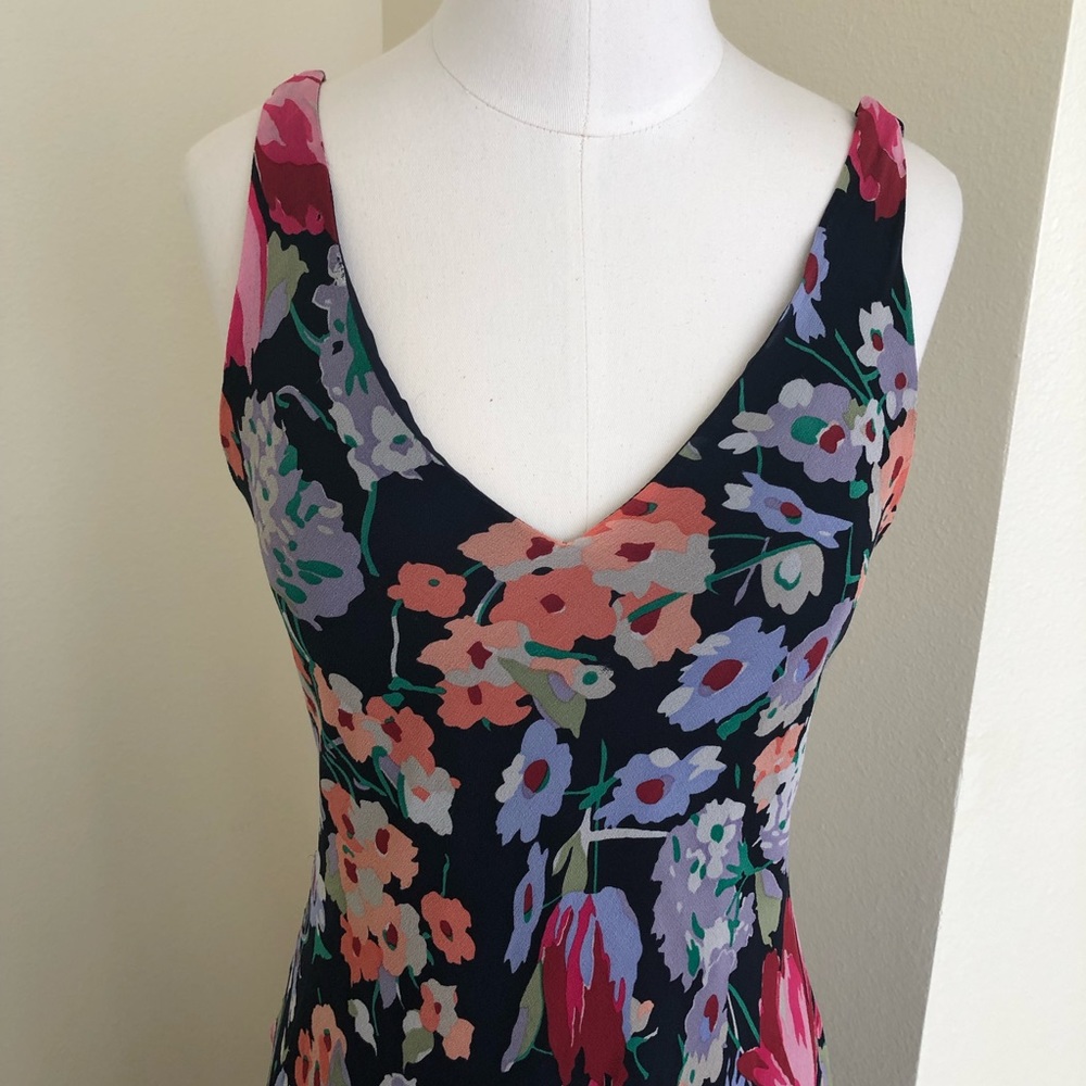 Ralph Lauren 100% Silk Floral Dress